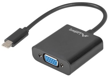 ������� USB-C male ��� VGA female Lanberg - 15 cm - 