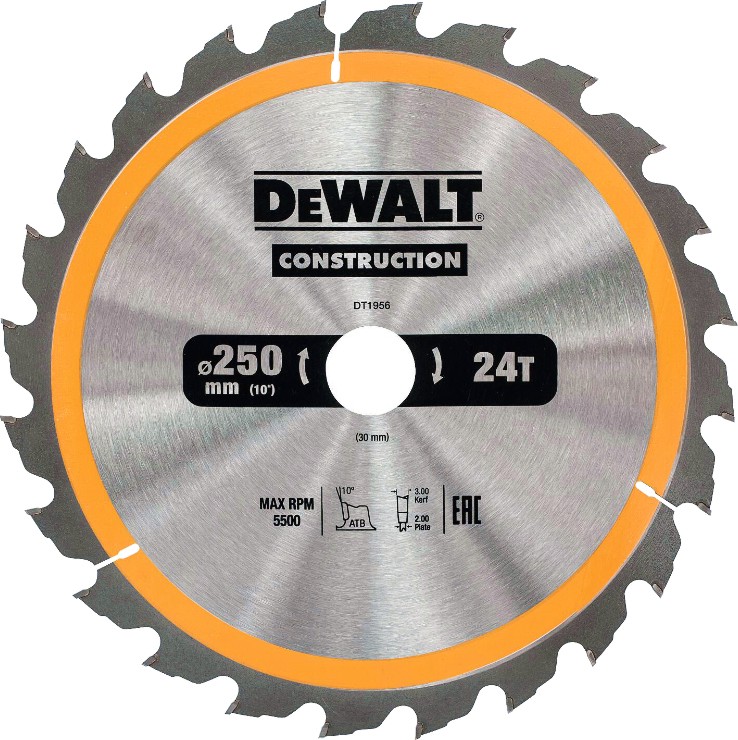    DeWalt - ∅ 250 / 30 / 3 mm  24    Construction - 