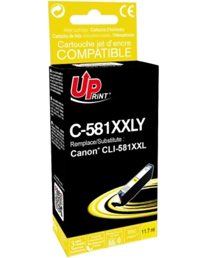 ������ � ������� �� ������� UPrint C-581XXL Yellow - 850 �������� - 