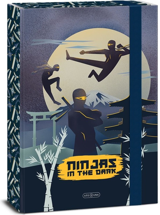 Кутия с ластик Ars Una Кутия с ластик Ars Una - За формат A4 от серията Ninjas in the Dark -