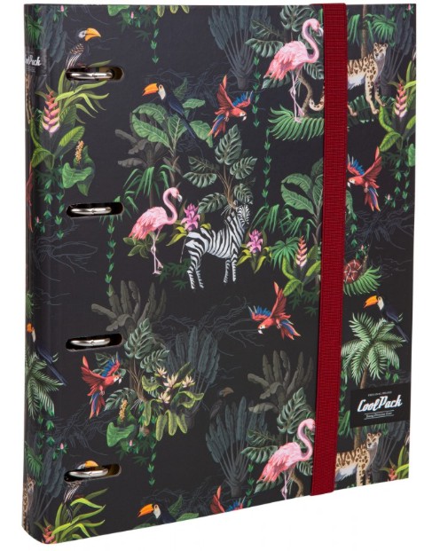 Класьор с 4 ринга и карирани листове Cool Pack Класьор с 4 ринга и карирани листове Cool Pack - За формат A4 с широчина на гърба 4.5 cm от серията Malindi -