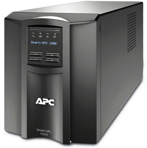 Непрекъсваемо токозахранващо устройство APC Smart-UPS SMT1500IC Непрекъсваемо токозахранващо устройство APC Smart-UPS SMT1500IC - 1500 VA, 1000 W, 8 x C13 изхода, 2 x IEC Jumpers, USB, RJ45, SmartSlot, Line interactive -