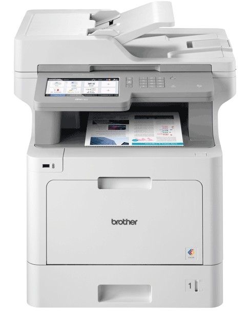 Лазерно мултифункционално устройство Brother MFC-L9570CDW Лазерно мултифункционално устройство Brother MFC-L9570CDW - Цветен принтер / копир / скенер / факс, 2400 x 600 dpi, 31 pages/min, Wi-Fi Direct, LAN, USB 2.0, A4, ADF -
