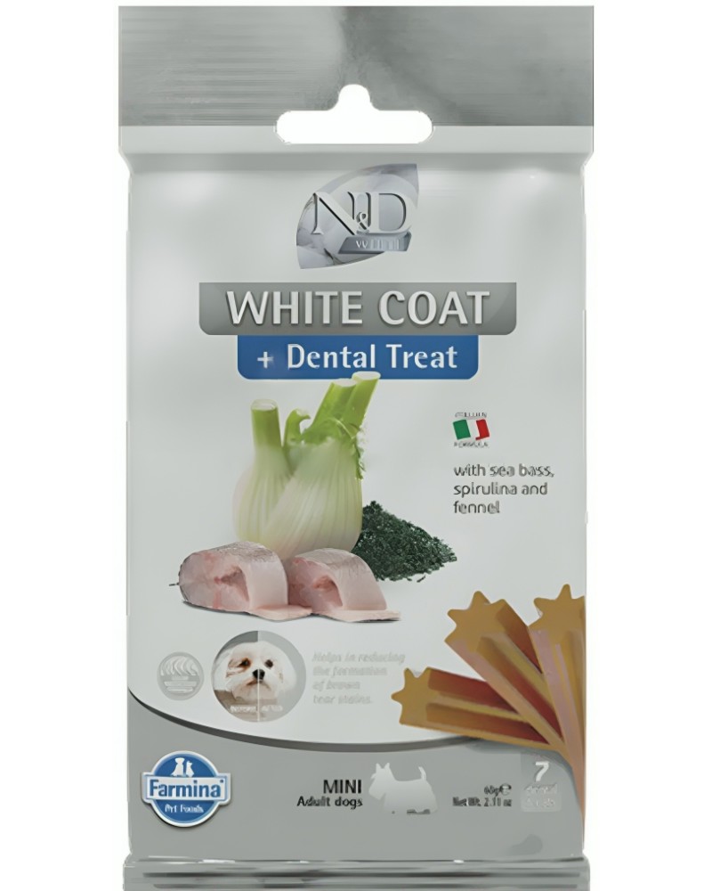        N&D Adult Mini Dental Treat - 60 g,  ,   ,   White,   ,  4  - 