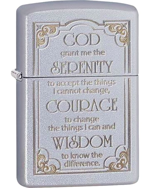 Ветроустойчива запалка Zippo Serenity Prayer Ветроустойчива запалка Zippo Serenity Prayer -
