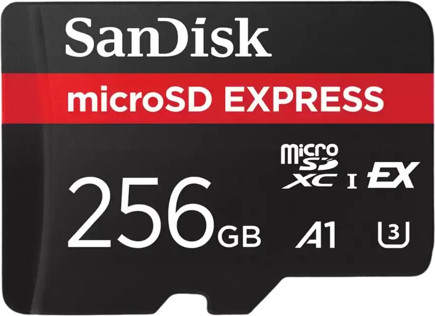Micro SDXC карта памет 256 GB SanDisk Express Micro SDXC карта памет 256 GB SanDisk Express - Class 10, U3, A1, със SD адаптер -