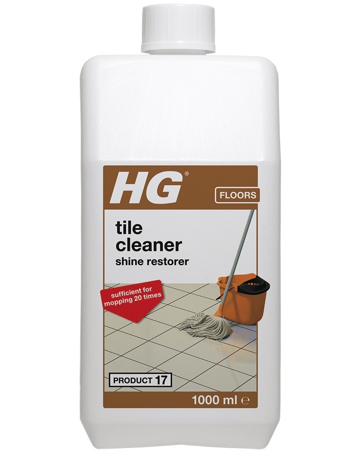 Почистващ препарат за плочки HG 115 Почистващ препарат за плочки HG 115 - 1 l, придава блясък - почистващ препарат