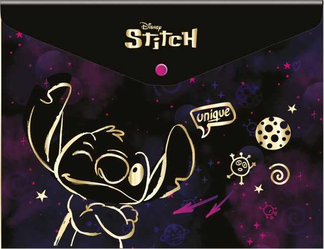 Папка с копче Cool Pack Stitch Gold 2 Папка с копче Cool Pack Stitch Gold 2 - За формат A4 на тема Лило и Стич -