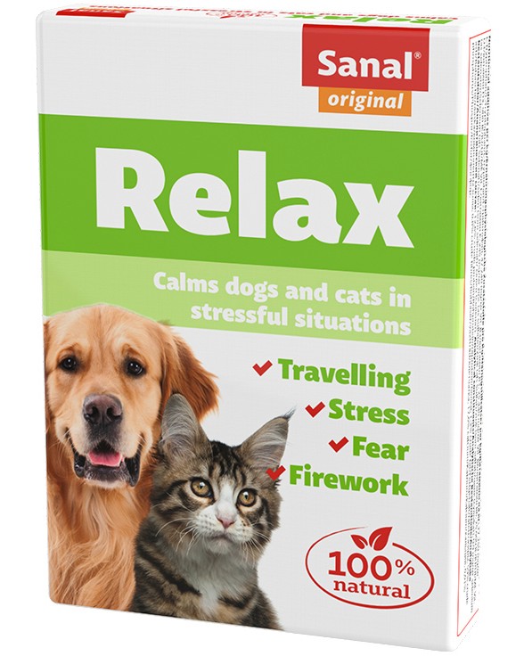 Натурални успокояващи таблетки за кучета, котки и гризачи Sanal Relax Натурални успокояващи таблетки за кучета, котки и гризачи Sanal Relax - 15 броя - продукт