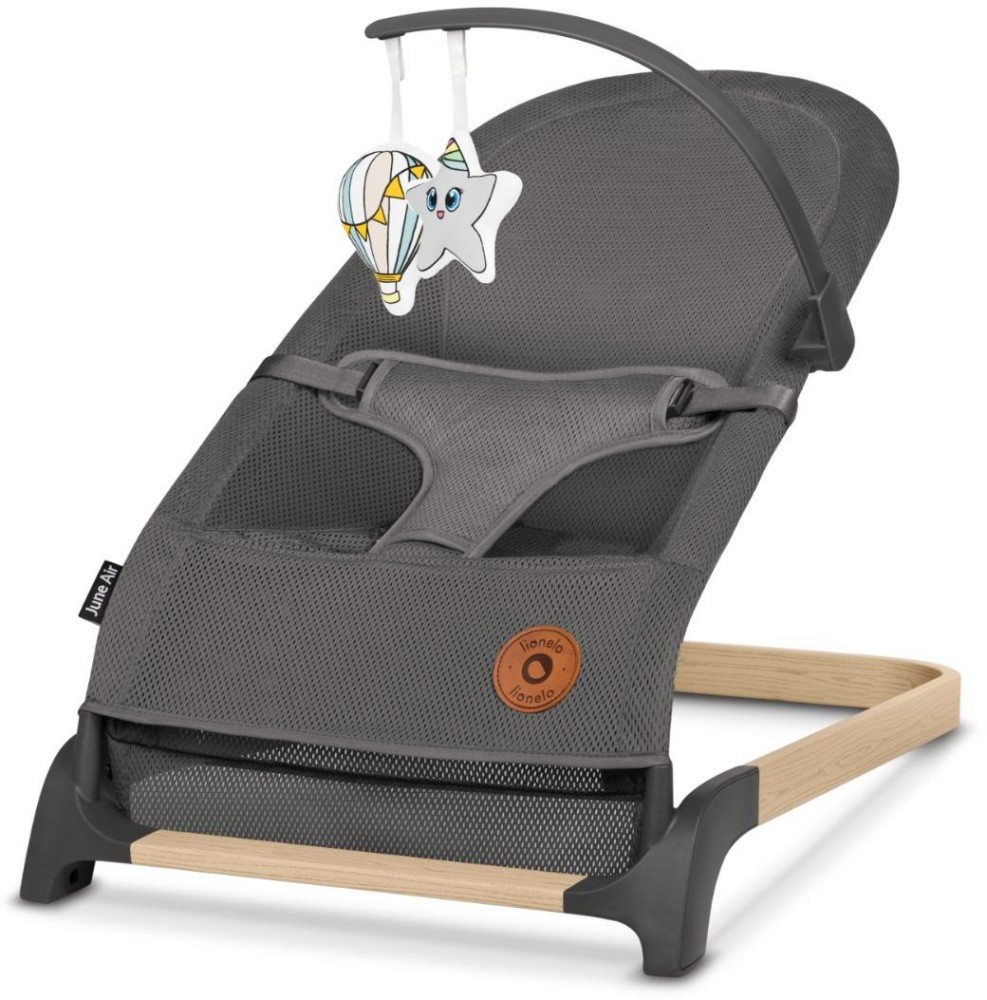 Бебешки шезлонг Lionelo June Air Grey Graphite Бебешки шезлонг Lionelo June Air Grey Graphite - продукт