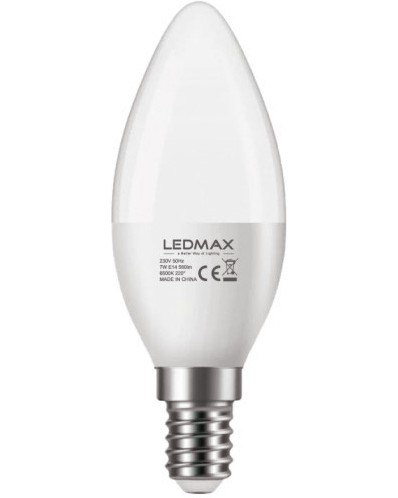 LED  LEDMAX C37 14 7 W 6500K - 80 lm - 