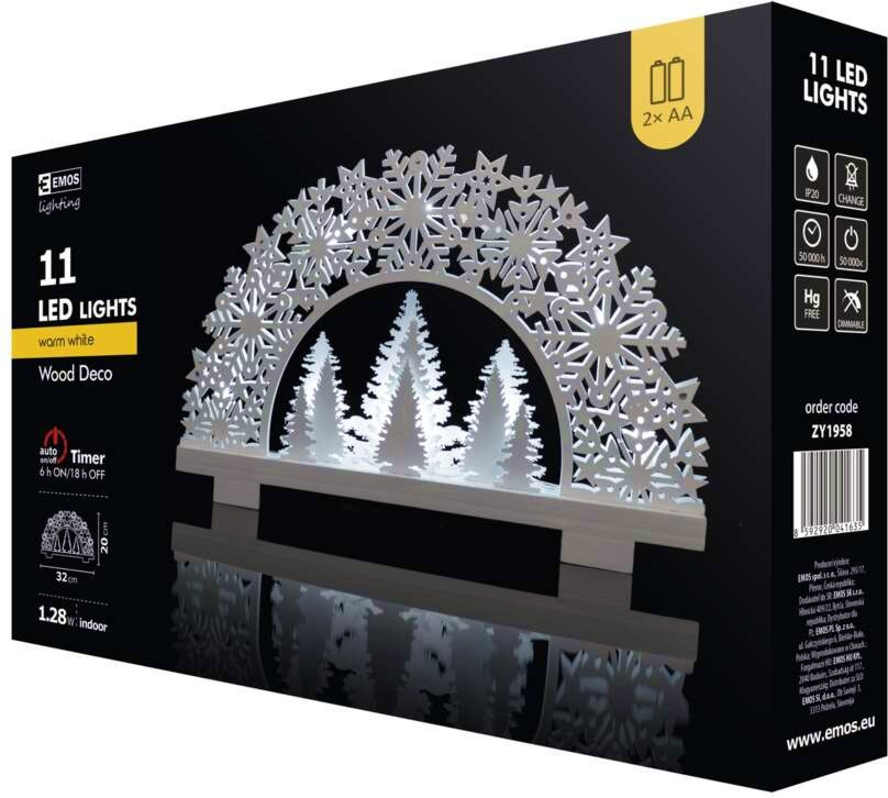 Коледна LED декорация - коледна елха Emos ZY1958 Коледна LED декорация - коледна елха Emos ZY1958 - С размери 32 x 20 cm -