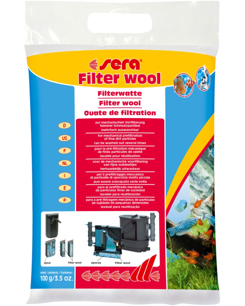        sera Filter Wool - 0.1 ÷ 0.5 g - 