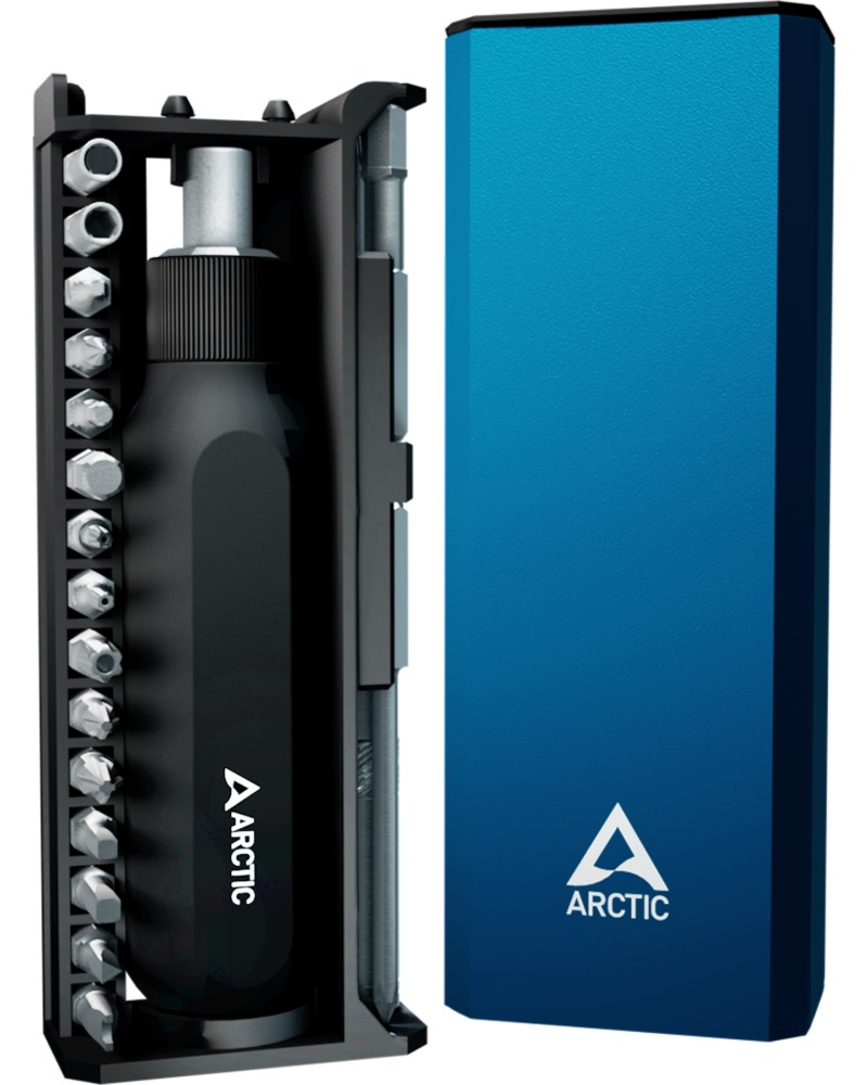 Комплект отвертка с накрайници Arctic Ratchet Screwdriver Toolkit Комплект отвертка с накрайници Arctic Ratchet Screwdriver Toolkit - 27 части -