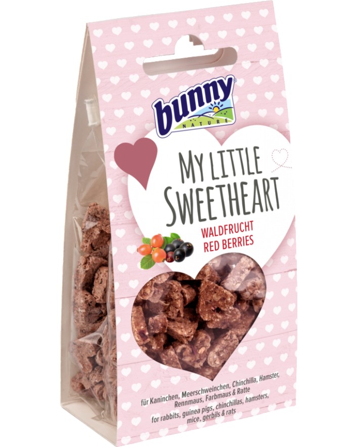 Бисквити за мини зайчета и гризачи bunny Nature My Little Sweetheart Бисквити за мини зайчета и гризачи bunny Nature My Little Sweetheart - 30 g, с горски плодове и инулин - храна