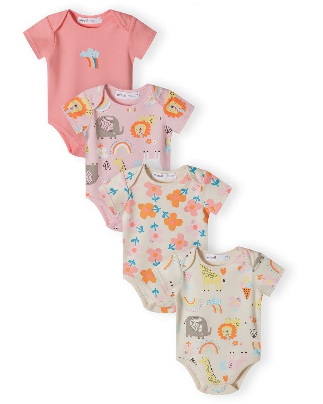 Бебешки бодита MINOTI Бебешки бодита MINOTI - 4 броя, 100% памук - продукт