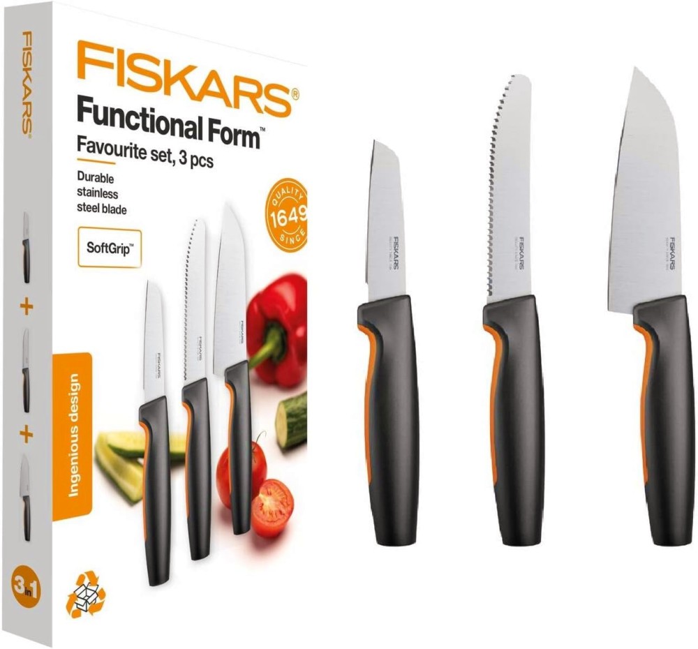   Fiskars Favourite Knife set - 3    Functional Form - 