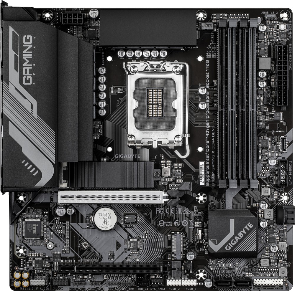 Дънна платка Gigabyte B760M Gaming X Дънна платка Gigabyte B760M Gaming X - LGA 1700, Intel B760, DDR4, Micro ATX -