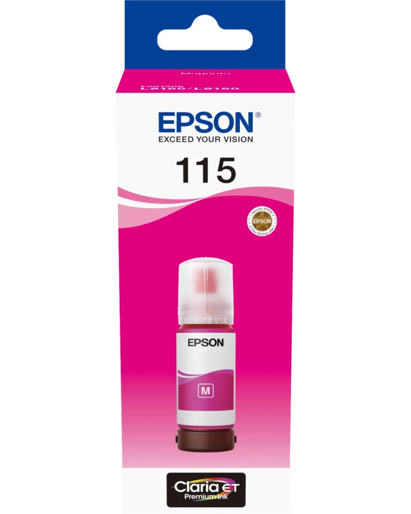 Мастило за принтер Epson 115 EcoTank Magenta Мастило за принтер Epson 115 EcoTank Magenta - 70 ml -