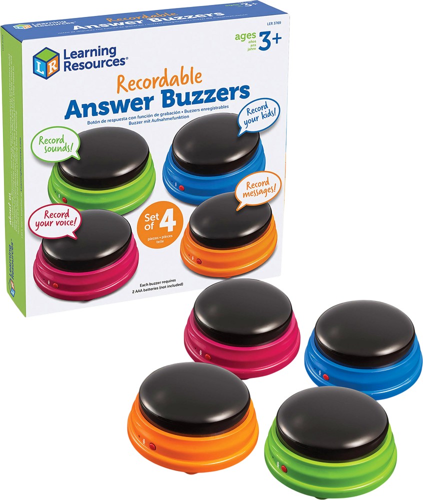 Записващи бутони Learning Resources Записващи бутони Learning Resources - 4 броя - продукт