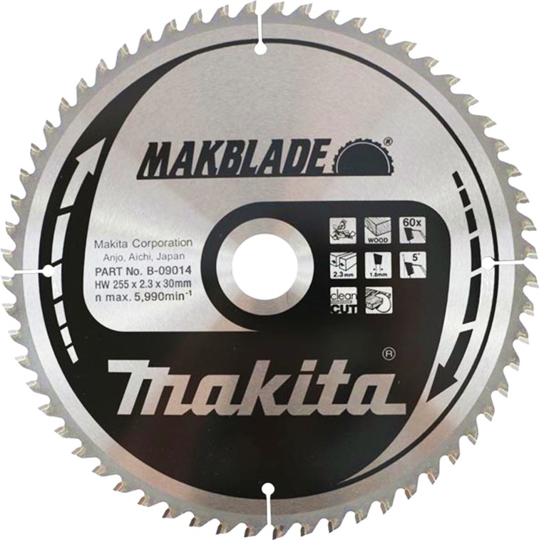     Makita - ∅ 255 / 30 / 1.8 mm  60    Makblade - 