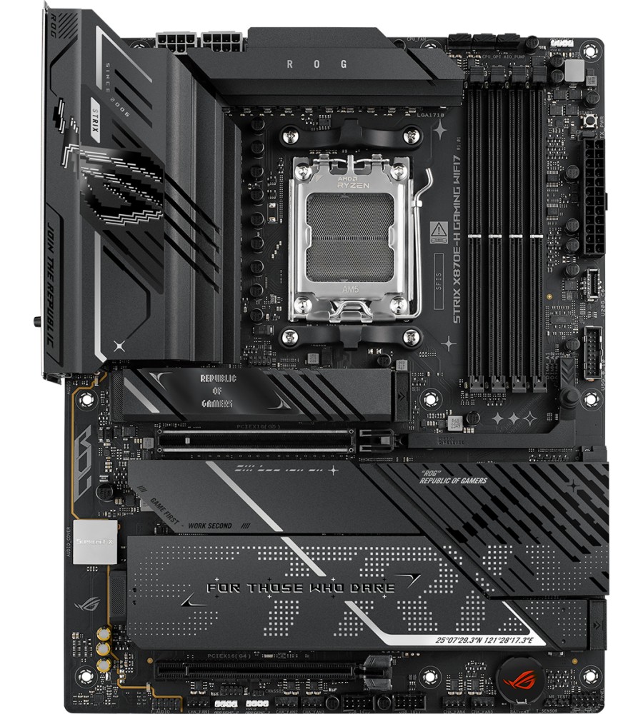 Дънна платка ASUS ROG Strix X870E-H Gaming WIFI7 Дънна платка ASUS ROG Strix X870E-H Gaming WIFI7 - AMD AM5, AMD X870E, DDR5, ATX -