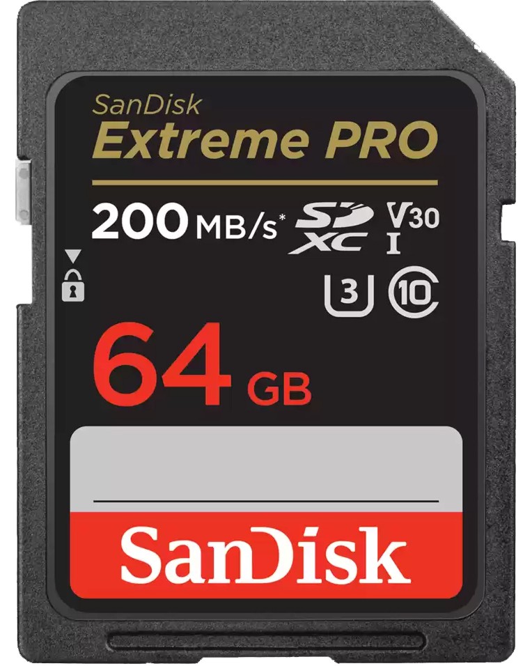 SDHC   64 GB SanDisk - Class 10, U3, V30   Extreme Pro - 