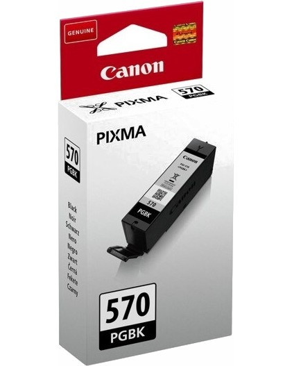 Касета с пигментно мастило Canon PGI-570 Black Касета с пигментно мастило Canon PGI-570 Black - 300 страници формат A4, 3050 снимки 10 x 15 cm -