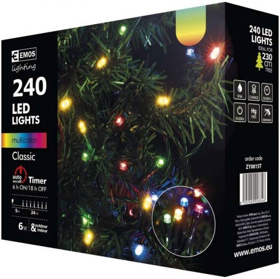 Коледни LED лампички Emos ZY0815T Коледни LED лампички Emos ZY0815T - 240 броя с дължина 24 m -