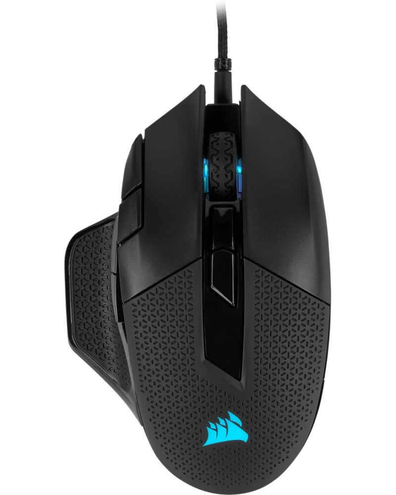 Гейминг оптична мишка Corsair Nightsword RGB Гейминг оптична мишка Corsair Nightsword RGB - С 8 бутона и RGB подсветка -
