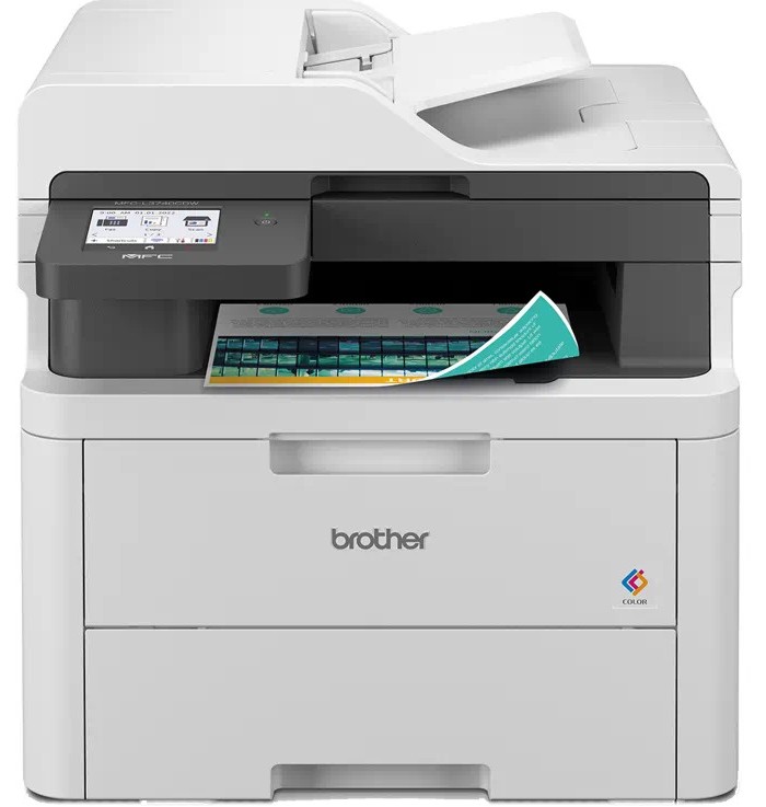 Лазерно мултифункционално устройство Brother MFC-L3740CDW Лазерно мултифункционално устройство Brother MFC-L3740CDW - Цветен принтер / копир / скенер / факс, 600 x 2400 dpi, 18 pages/min, USB -
