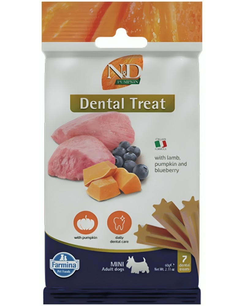     N&D Adult Mini Dental Treat - 60 g,  ,   ,   Pumpkin,   ,  4  - 