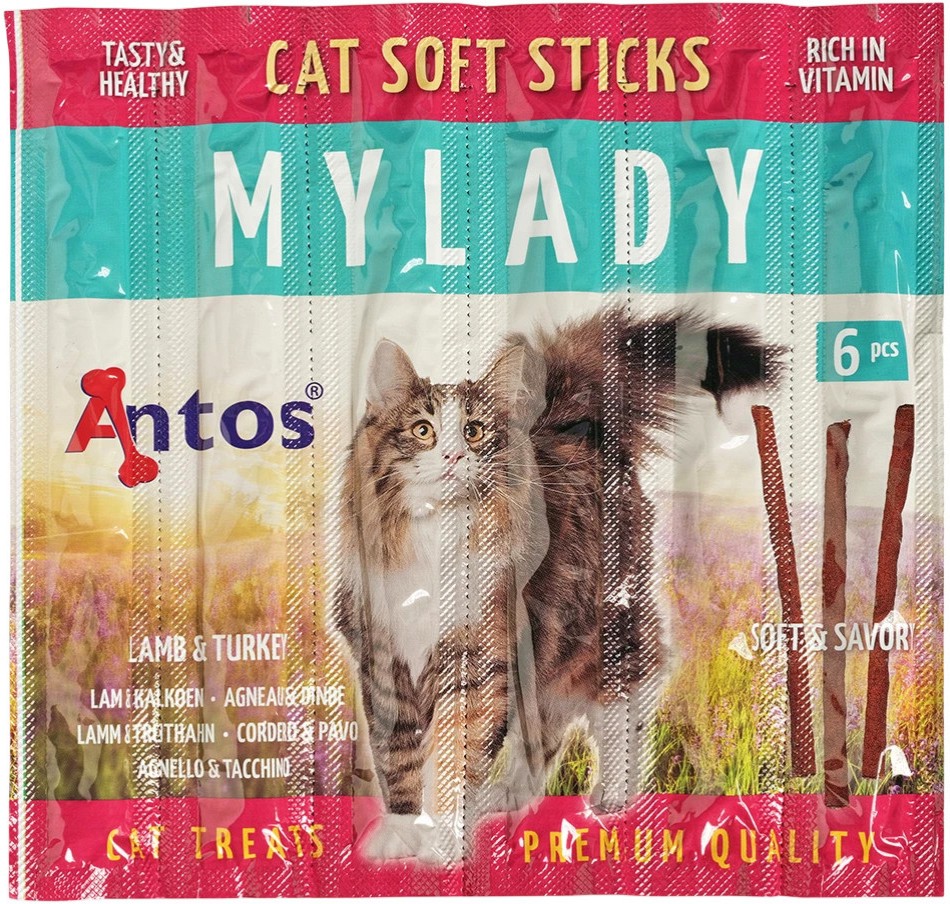 Лакомства за котки Antos Mylady Лакомства за котки Antos Mylady - 30 g, с агнешко и пуешко месо, за над 4 месеца - храна