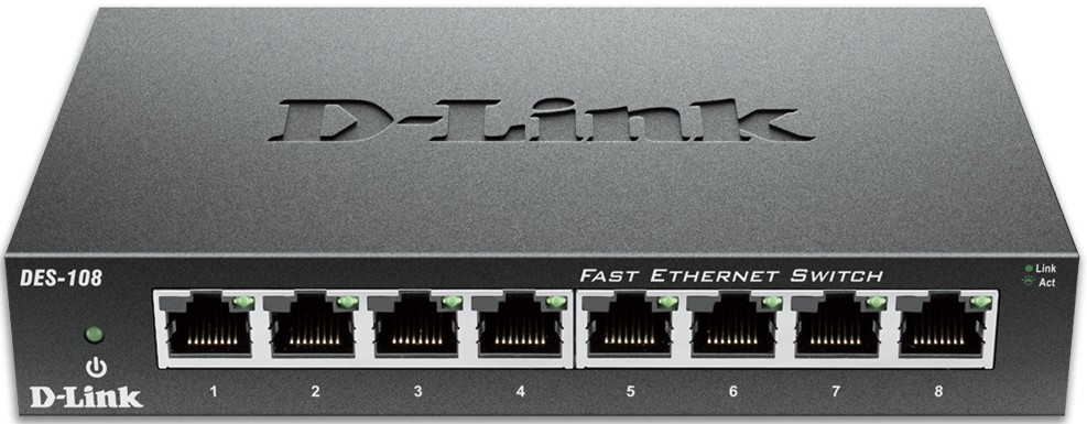  D-Link DES-108 - 8 , 1600 Mbps - 