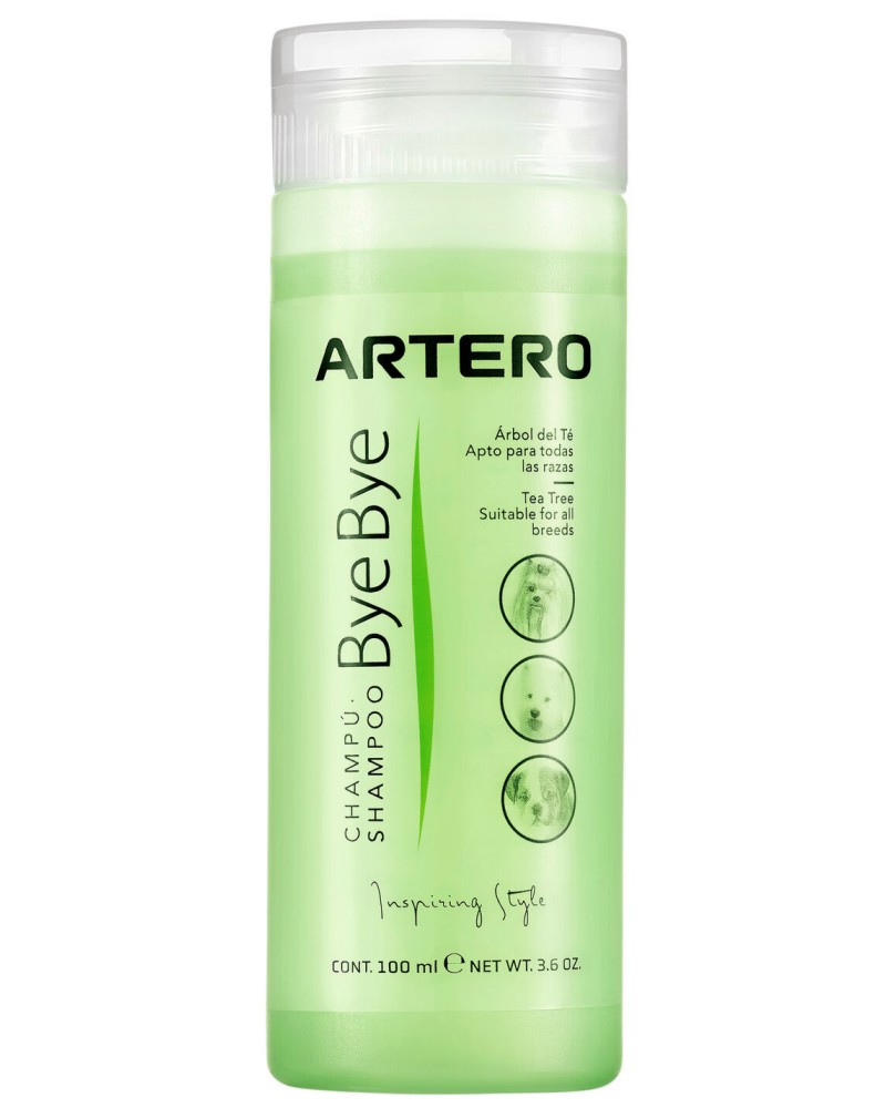 Репелентен био шампоан за кучета ARTERO Bye Bye Репелентен био шампоан за кучета ARTERO Bye Bye - 100 и 250 ml - шампоан