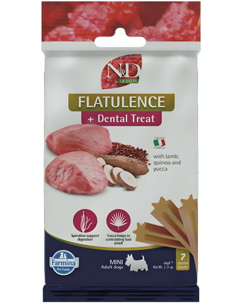              N&D Adult Mini Fratulence Dental Treat - 60 g,  ,   ,   Quinoa,   ,  4  - 