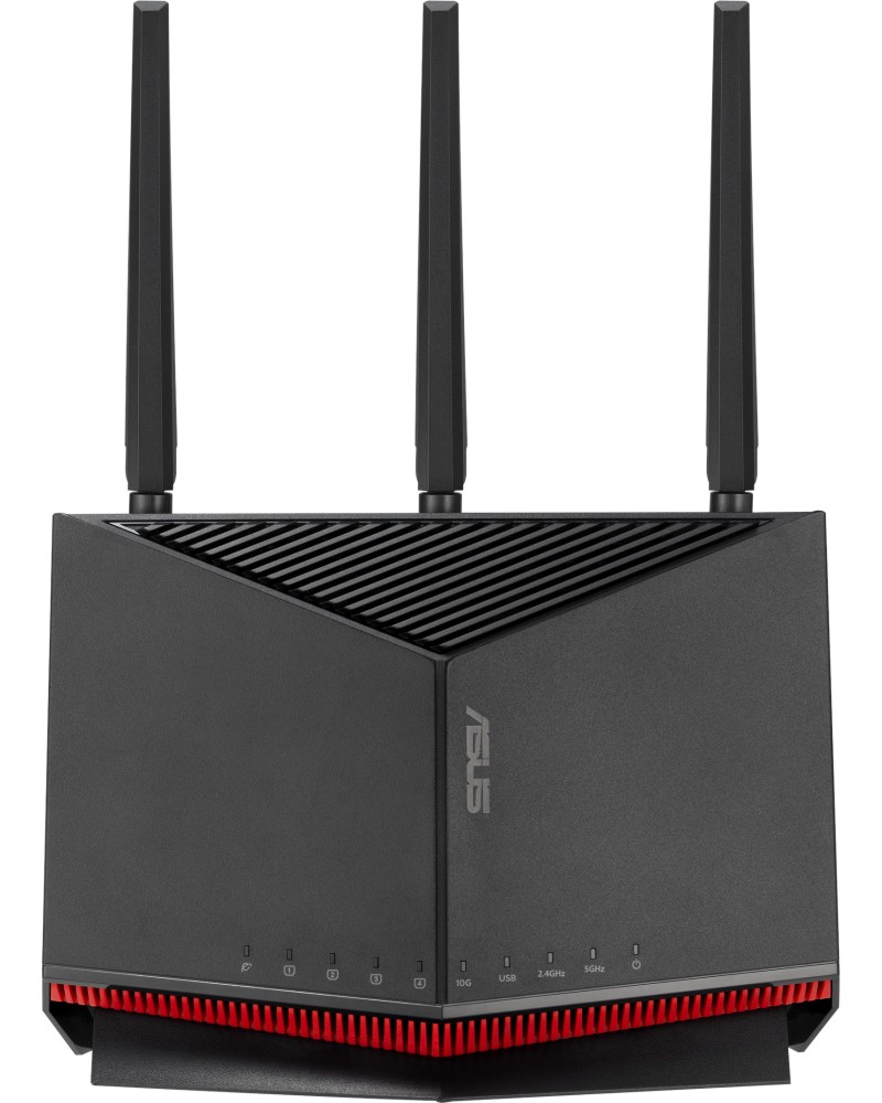 Безжичен рутер ASUS RT-BE86U Безжичен рутер ASUS RT-BE86U - 2.4 GHz (1032 Mbps), 5 GHz (5764 Mbps) -