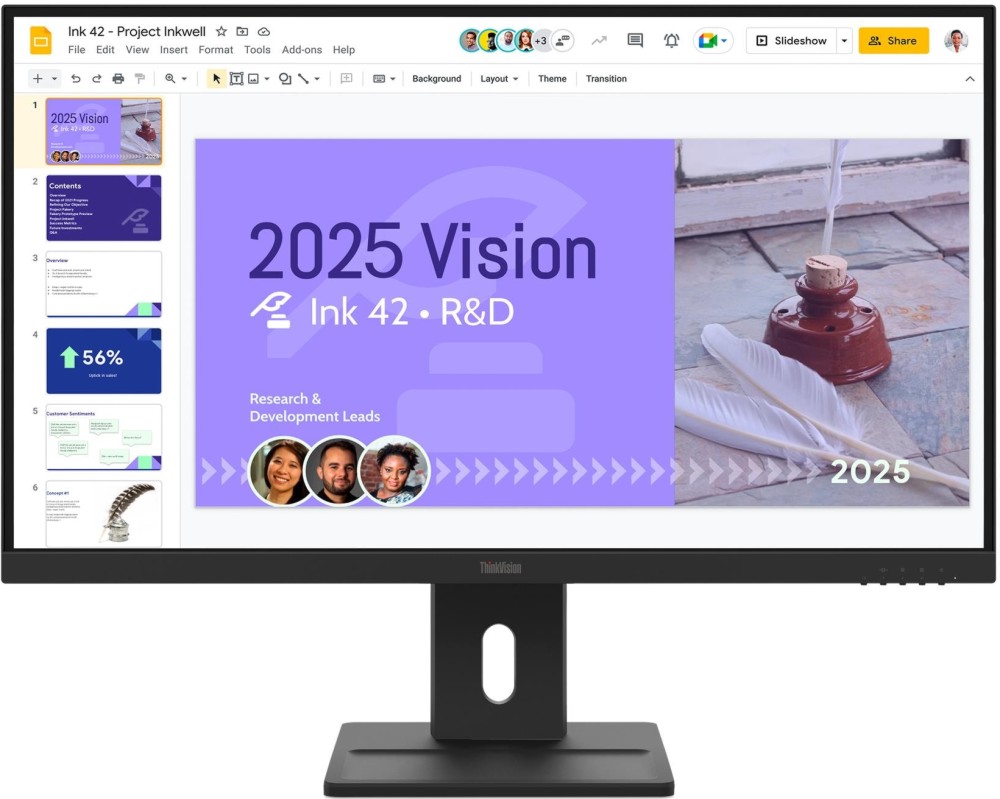 ������� Lenovo ThinkVision E27Q-40 - 27", IPS, 100 Hz, 2560 x 1440, 4 ms, 2 x HDMI, DisplayPort, 2 x 2 W - 