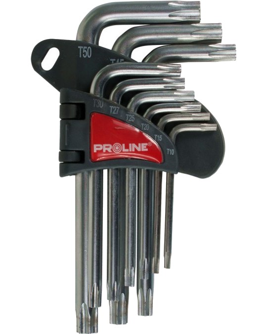 Шестограми Torx Proline CR-V Шестограми Torx Proline CR-V - 9 броя с размер T10 - T50 -