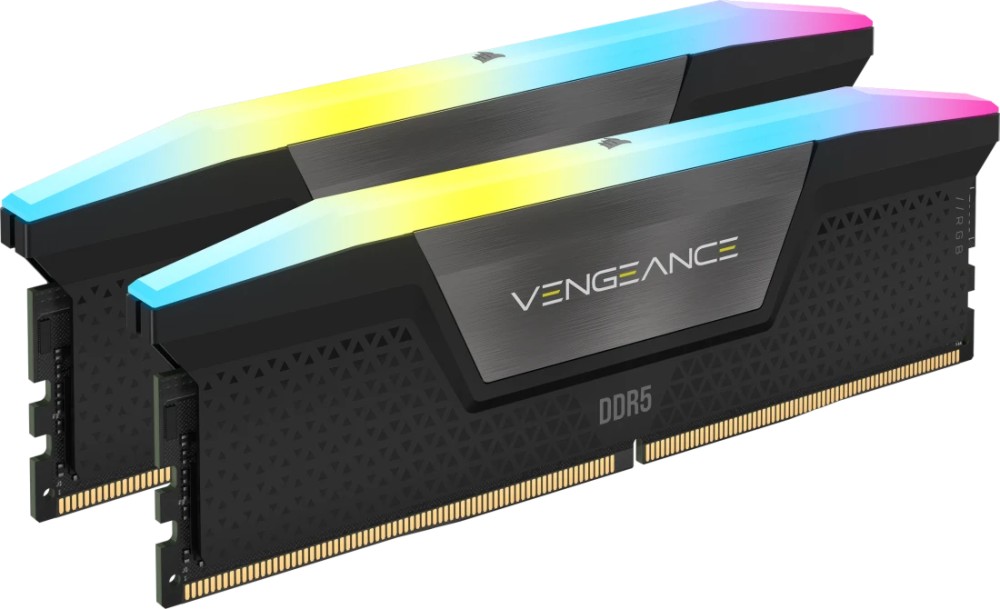 RAM памет Corsair Vengeance RGB RAM памет Corsair Vengeance RGB - 32 GB (2 x 16 GB), DDR5, 5600 MHz, CL40, Dual Channel -