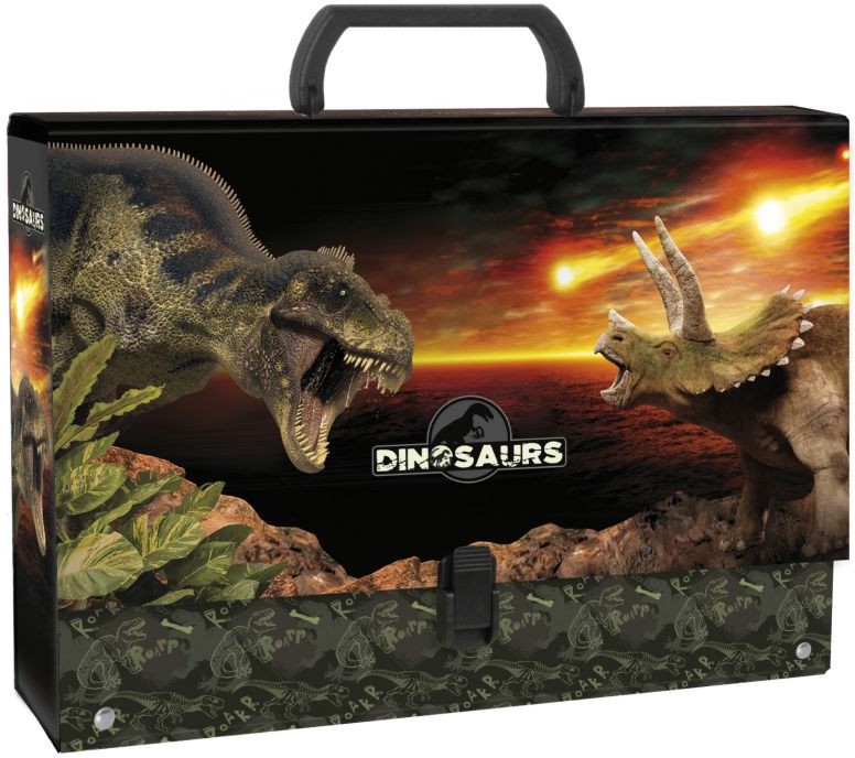 Куфарче с дръжка Derform Куфарче с дръжка Derform - 33 / 25 / 10 cm от серията Dinosaurs -
