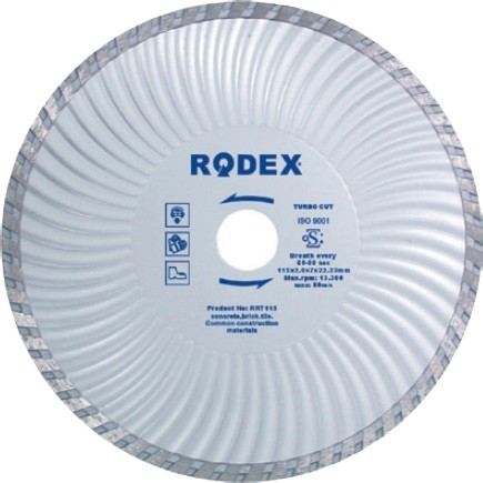      Rodex - ∅ 125 / 2.2 / 22.2 mm   Turbo - 