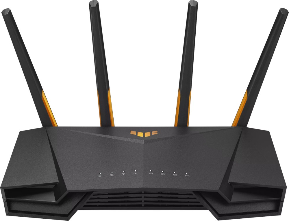 Безжичен рутер ASUS TUF AX3000 V2 Безжичен рутер ASUS TUF AX3000 V2 - 2.4 GHz (574 Mbps), 5 GHz (2402 Mbps), 4 антени -