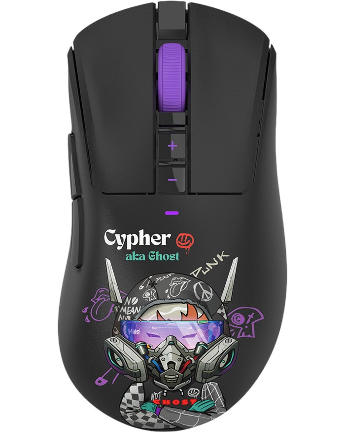 Гейминг безжична мишка A4tech Bloody R73 Pro Cypher Ghost Гейминг безжична мишка A4tech Bloody R73 Pro Cypher Ghost - Със 7 бутона, от серията Bloody -