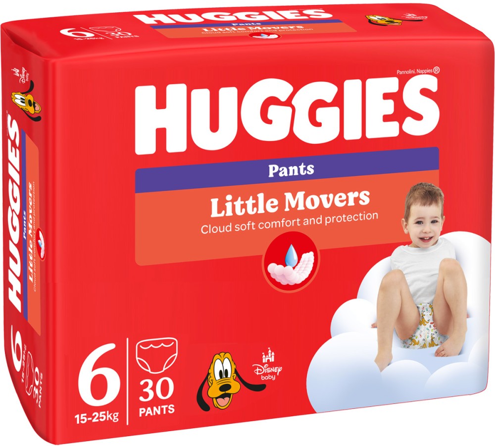  Huggies Little Movers Pants 6 - 30 ,   15-25 kg,       - 