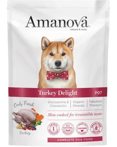 Пауч за кучета Amanova Adult Пауч за кучета Amanova Adult - 100 и 300 g, с пуешко, за всички породи, в зряла възраст - храна