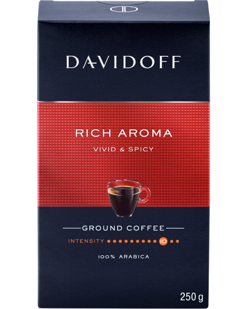 Мляно кафе DAVIDOFF Rich Aroma Мляно кафе DAVIDOFF Rich Aroma - 250 g - напитка