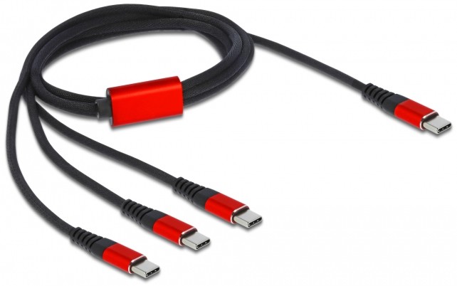  3  1 USB-C male  3 x USB-C male DeLock - 1 m - 