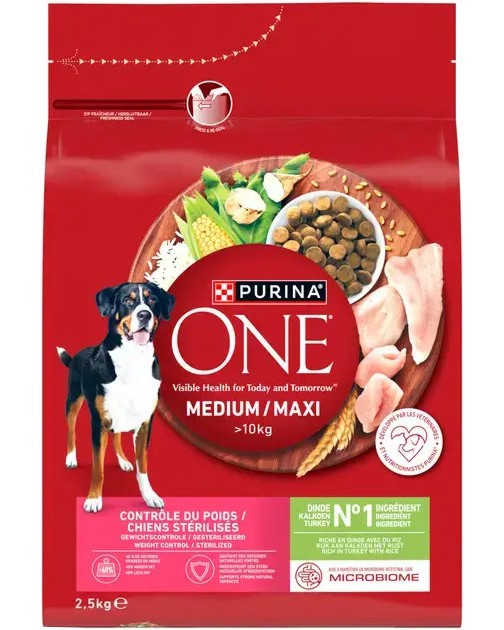         Purina One Medium & Maxi Adult Weight Control - 2.5 kg,    ,     ,    - 
