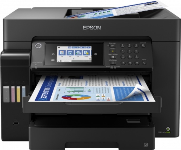 ����������������� ���������������� ���������� Epson EcoTank L15160 - ������ ������� / ����� / ������ / ����, 4800 x 2400 dpi, 32 ���/���, USB, Ethernet, Wi-Fi, A3 - 